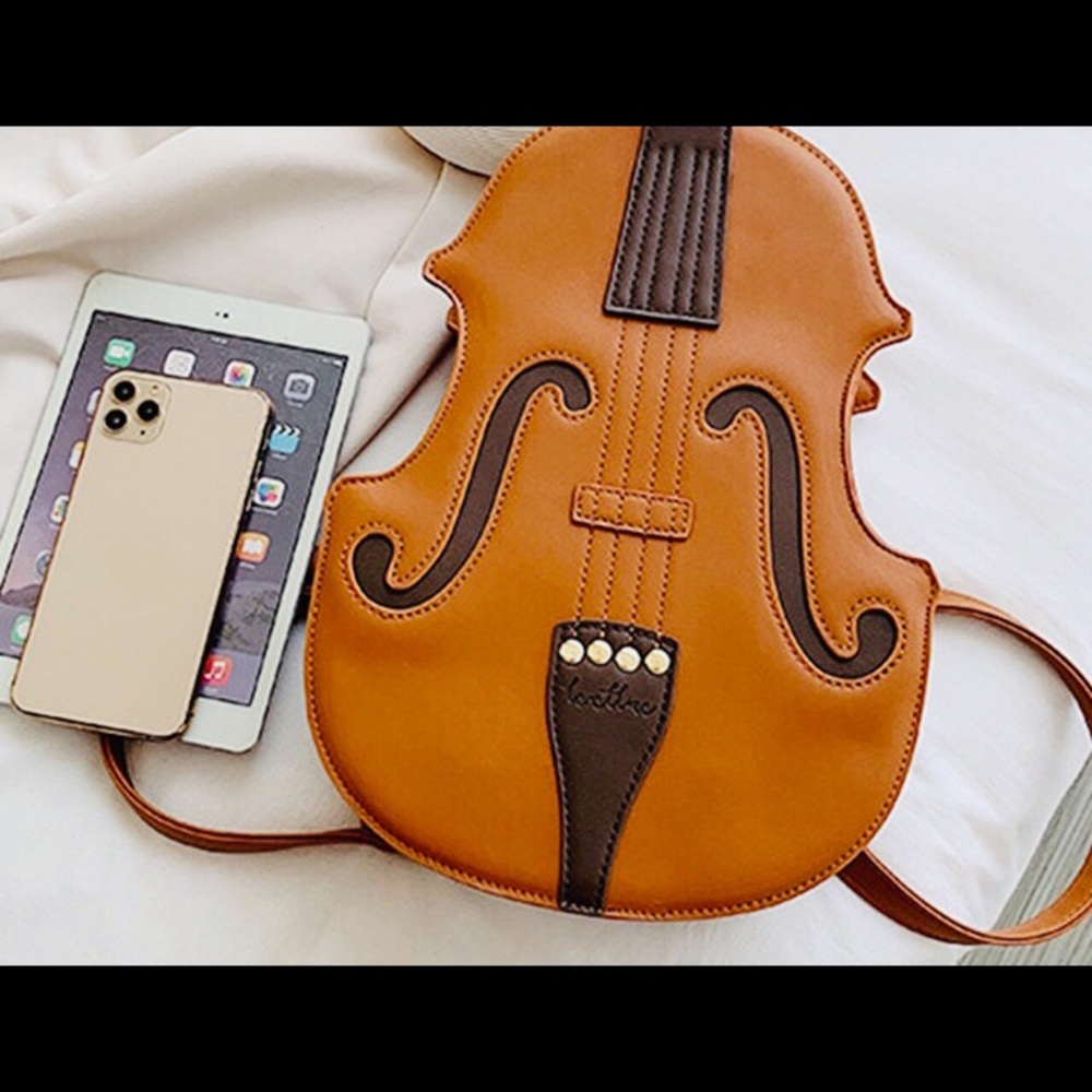 NEW Musical Instrument Style 2-Way Backpack Brown - Picture 5 of 7